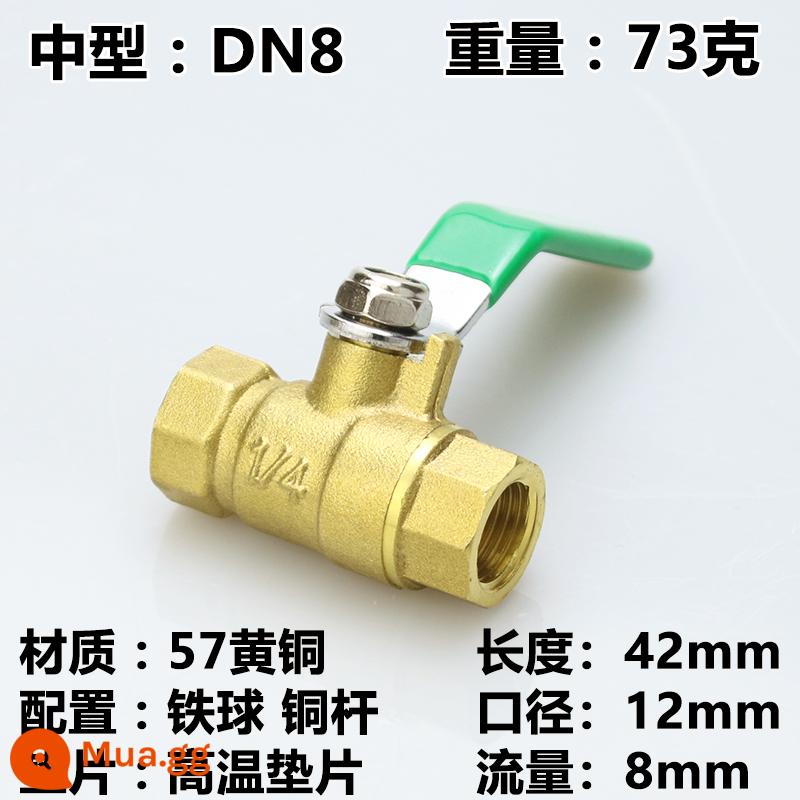 Van bi chuyển nước van đồng toàn phần 4 điểm dn15 van 6 điểm dn20 chịu nhiệt độ cao 1 inch 2 van bi đồng 25 tap water 50 - Van bi DN8 2 điểm màu trắng