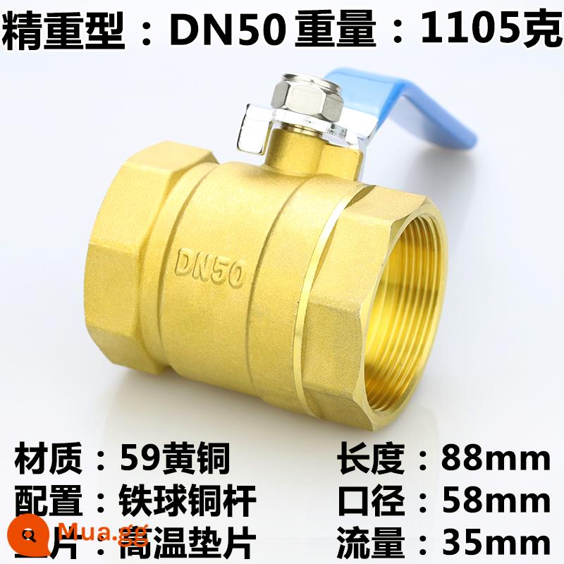 Van bi chuyển nước van đồng toàn phần 4 điểm dn15 van 6 điểm dn20 chịu nhiệt độ cao 1 inch 2 van bi đồng 25 tap water 50 - Van bi chịu nhiệt độ cao màu vàng DN50