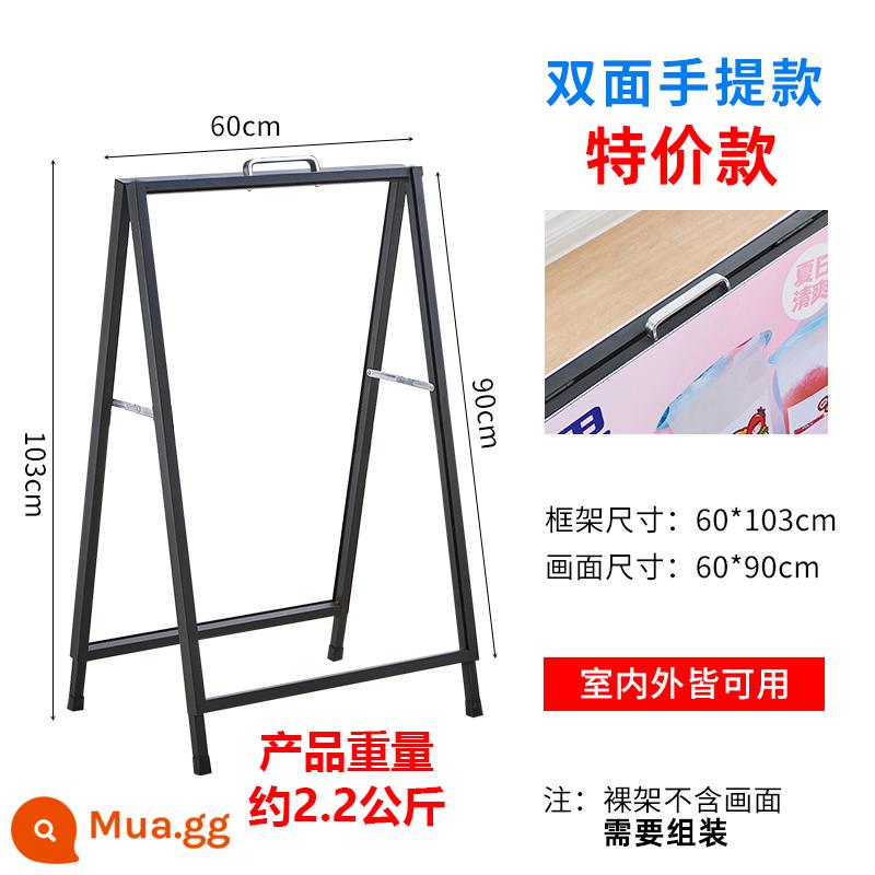 Bảng trưng bày biển quảng cáo ngoài trời quán cà phê bảng trưng bày bảng kt đứng giá treo poster đứng trên sàn - Lắp ráp di động 2 mặt 60X90