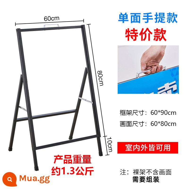 Bảng trưng bày biển quảng cáo ngoài trời quán cà phê bảng trưng bày bảng kt đứng giá treo poster đứng trên sàn - Lắp ráp di động một mặt 60X80