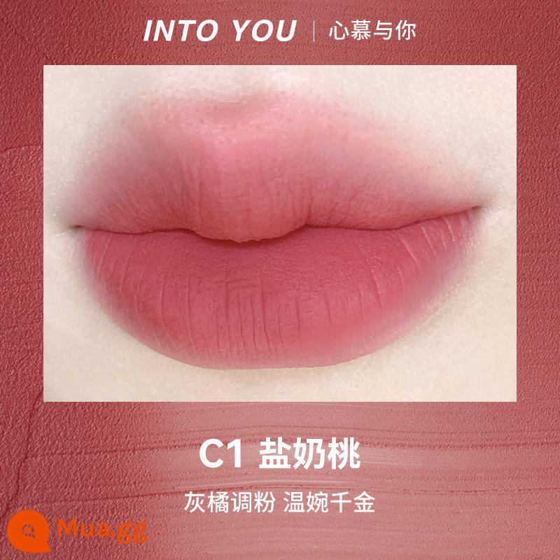 Cheng Shi'an VÀO BẠN môi bùn môi men son môi nữ anh hùng không khí mờ nhung thích hợp tương đương intoyou - #C1 Đào sữa mặn