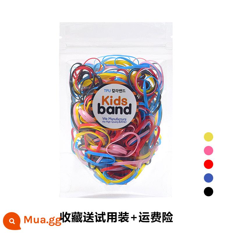 Hàn Quốc KidsBand vòng cao su màu cho bé dùng một lần dây cao su không làm tổn thương tóc nhỏ màu kẹo - 21# màu đen trung bình [mở rộng] [3 tuổi đến 6 tuổi]