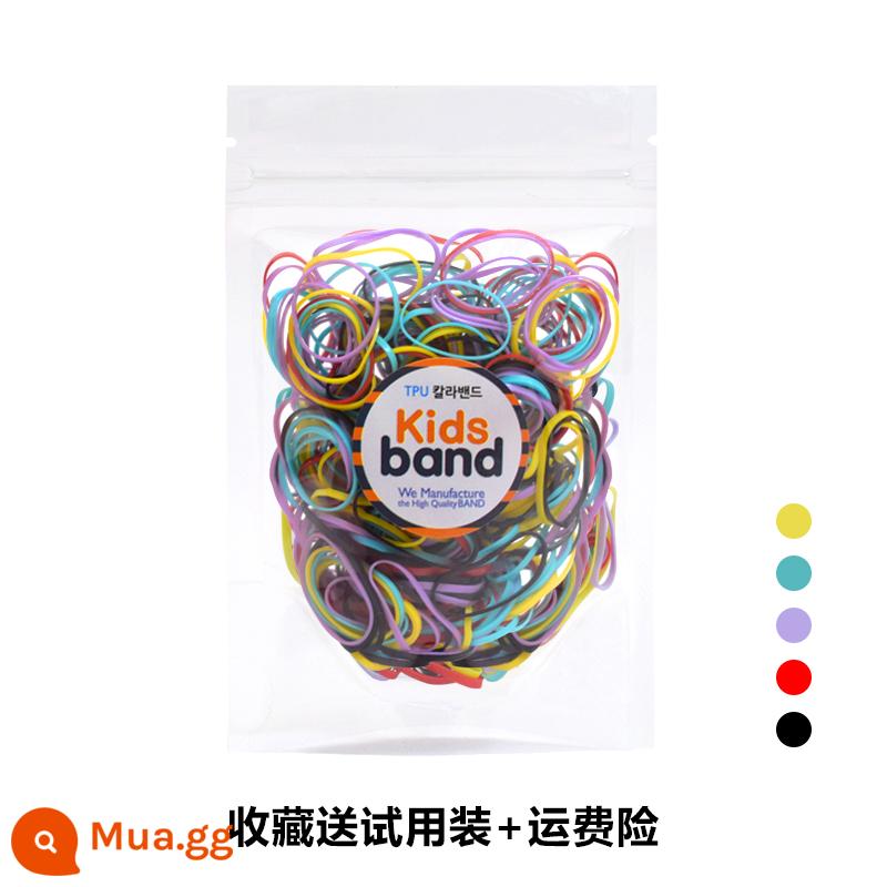 Hàn Quốc KidsBand vòng cao su màu cho bé dùng một lần dây cao su không làm tổn thương tóc nhỏ màu kẹo - 15 # nhiều màu sắc cỡ vừa (thông thường) (1,5 tuổi đến 3 tuổi)