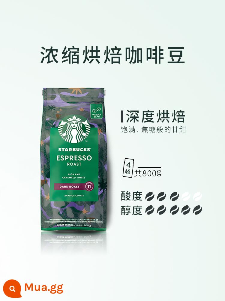 Starbucks Home Enjoy Coffee Cà Phê Hạt Arabica Chọn Lọc Rang Đậm Đặc 4 Túi 800g - Rang đậm đặc*4