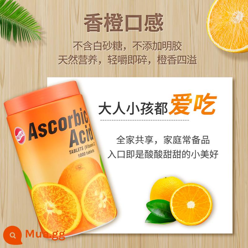 Thái Lan patar pata vitamin C viên nhai người lớn trẻ em bà bầu kẹo vitamin vc 1000 quả dứa - hương cam