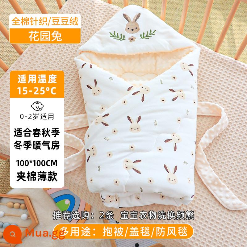 Sơ Sinh Mùa Xuân Và Mùa Thu Cho Bé Nguyên Chất Cotton Chăn Mỏng Sơ Sinh Chống Sốc Phòng Sinh Đầm Cho Tất Cả Các Mùa - Garden Áo len dệt kim chần bông kiểu dáng mỏng (cho mùa xuân hè)