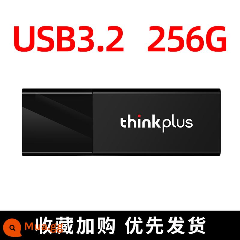 Bộ nhớ flash Lenovo thinkplus Đĩa U USB3.2 tốc độ cao xe hơi dung lượng lớn sinh viên văn phòng Qingqi ổ đĩa flash USB di động - 256G đen [USB3.2]