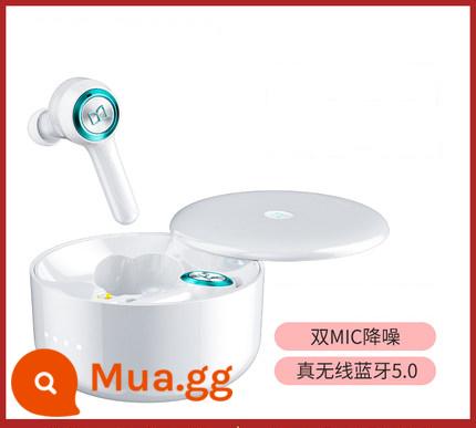 Tai nghe bluetooth không dây thực sự 2021 loại điện thoại di động chạy bộ thể thao nhỏ dành cho nam và nữ hai tai mới phù hợp với cuộc gọi lái xe loại tai nhỏ vô hình phổ thông của Apple Android - Trắng