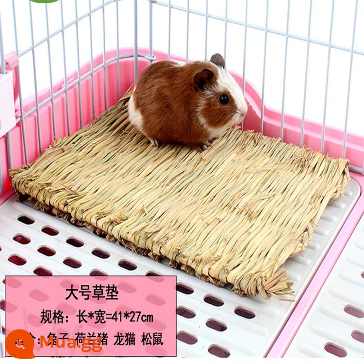 Chuột Lang Totoro Chuột Lang Thỏ Mùa Đông Ấm Áp Đặc Biệt Tổ Cỏ Rơm Thảm Lớn Hamster Hideaway Nhà Đồ Ngủ - Thảm rơm lớn