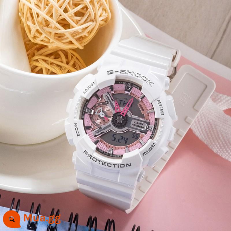 Đồng hồ CASIO kỳ lân thể thao nữ hoa anh đào hồng lưới đỏ chống thấm nước GMA-S110MP-4A1 NP SR - GMA-S110MP-7A