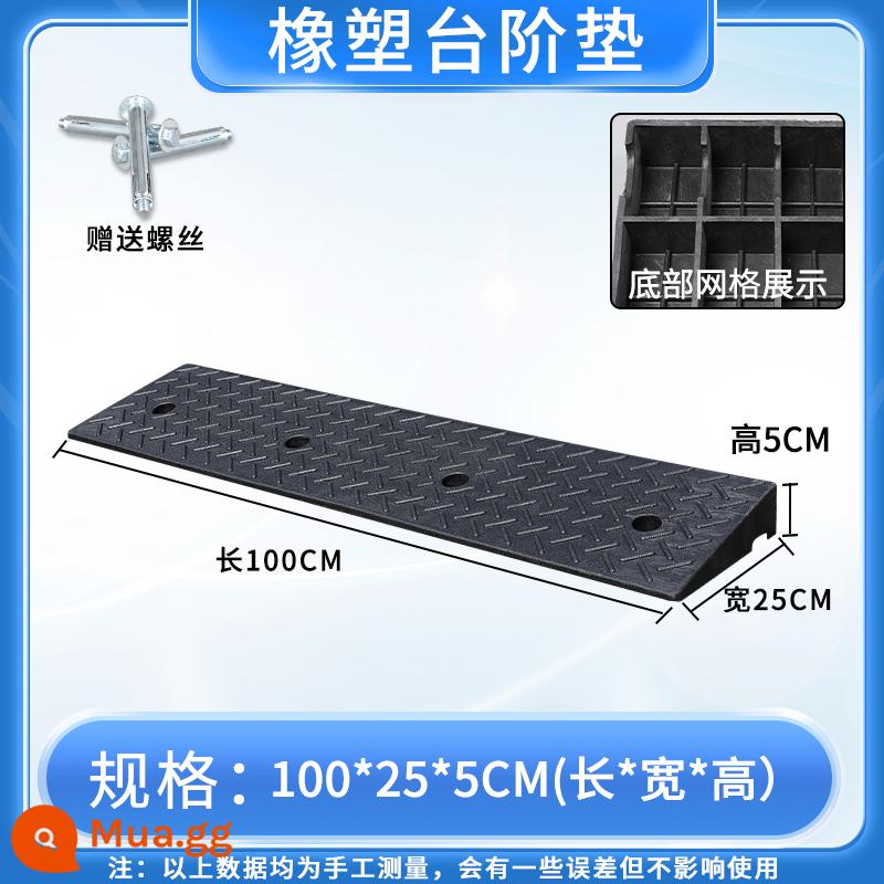 Đường răng bước đệm dốc đệm cao su ô tô leo dốc tam giác đệm ngưỡng đường dọc dốc vành đai giảm tốc - 100*25*5