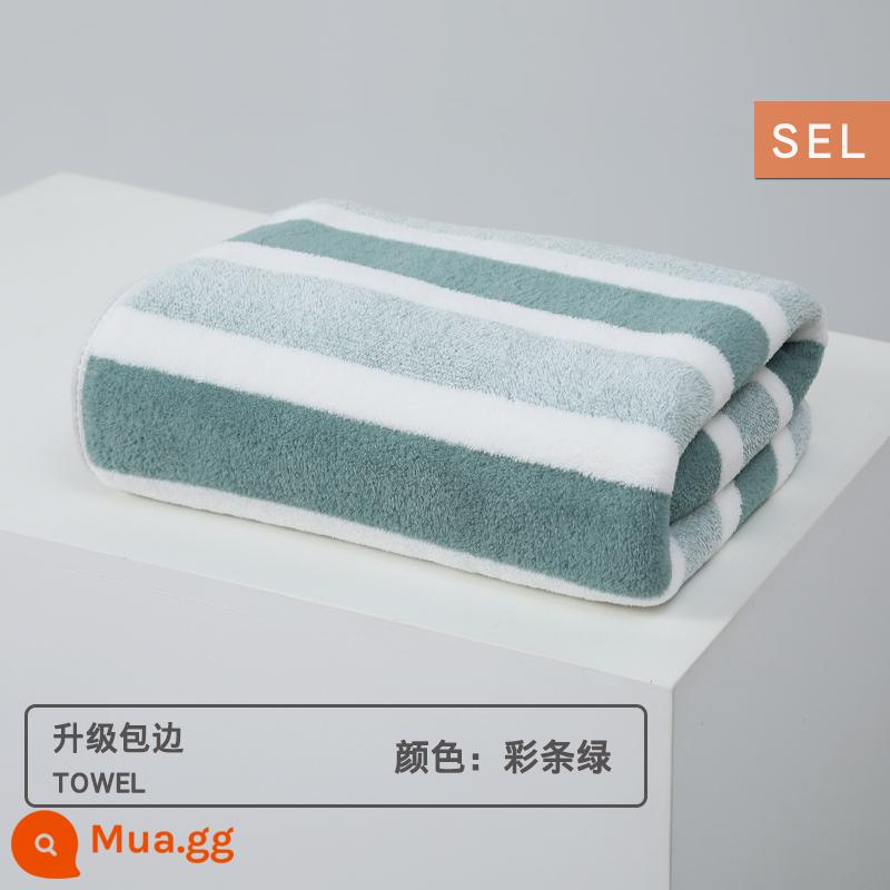 2022 mới khăn tắm hộ gia đình nam nữ hơn cotton nguyên chất cotton thấm hút nhanh khô khăn tắm cặp đôi khăn lớn khăn quấn mùa đông - Dải màu [xanh đậm]