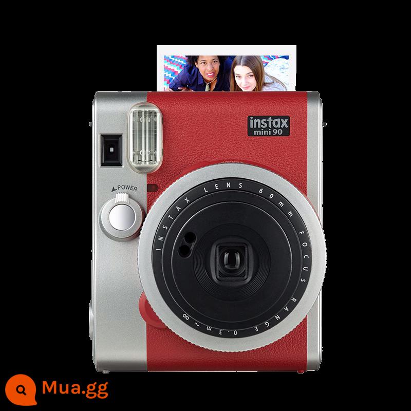 Gói máy ảnh cổ điển chụp ảnh một lần Fujifilm Fuji instax mini90 với giấy ảnh Polaroid - sưu tập màu đỏ