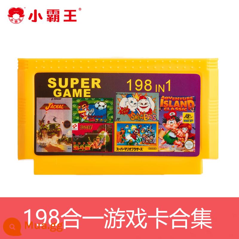 Xiaobawang Trò chơi máy chèn card bộ sưu tập thẻ vàng Hộ gia đình và máy trắng FC Band Game Band HD 8 -bit Game Classic Game Old Family hoài cổ 2022 New 90 Tank War Soul - Bộ sưu tập thẻ game 198 trong 1 [Contra + Song Long + Cậu Bé Ba Mắt + MapleStory]