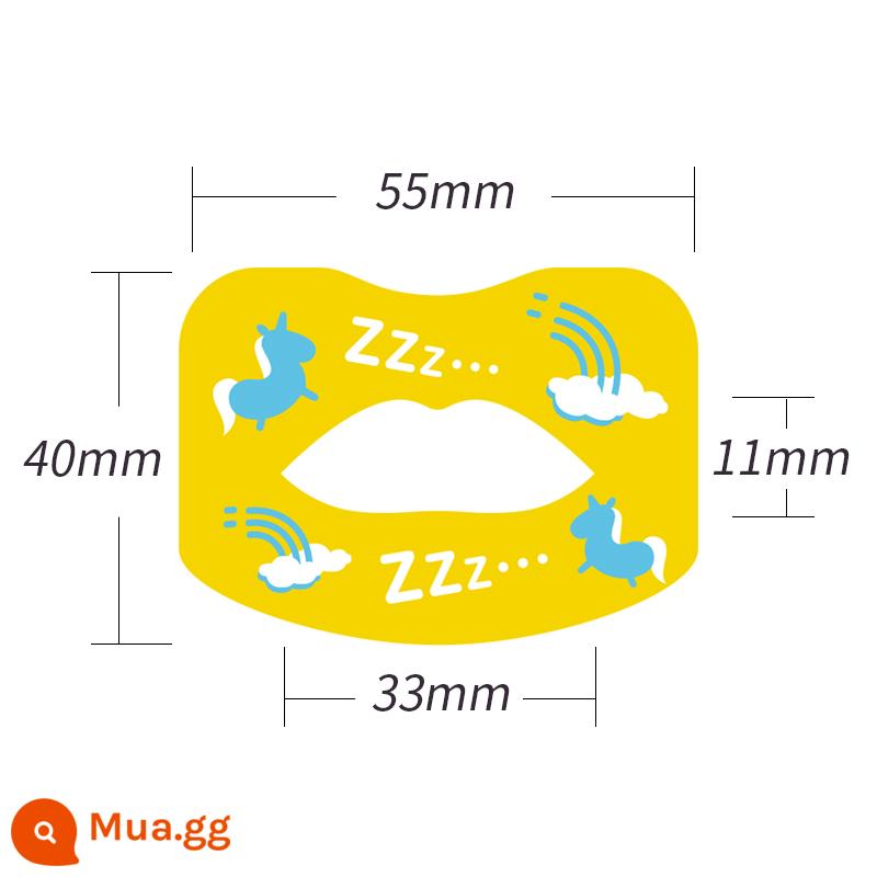 Miếng dán điều chỉnh thở miệng OKTAPE chống há miệng khi ngủ, miếng dán ngậm môi cho trẻ chống ngáy - Miếng dán miệng kỳ lân màu vàng cho trẻ em 30 miếng/hộp (dùng cho bé 0-5 tuổi)