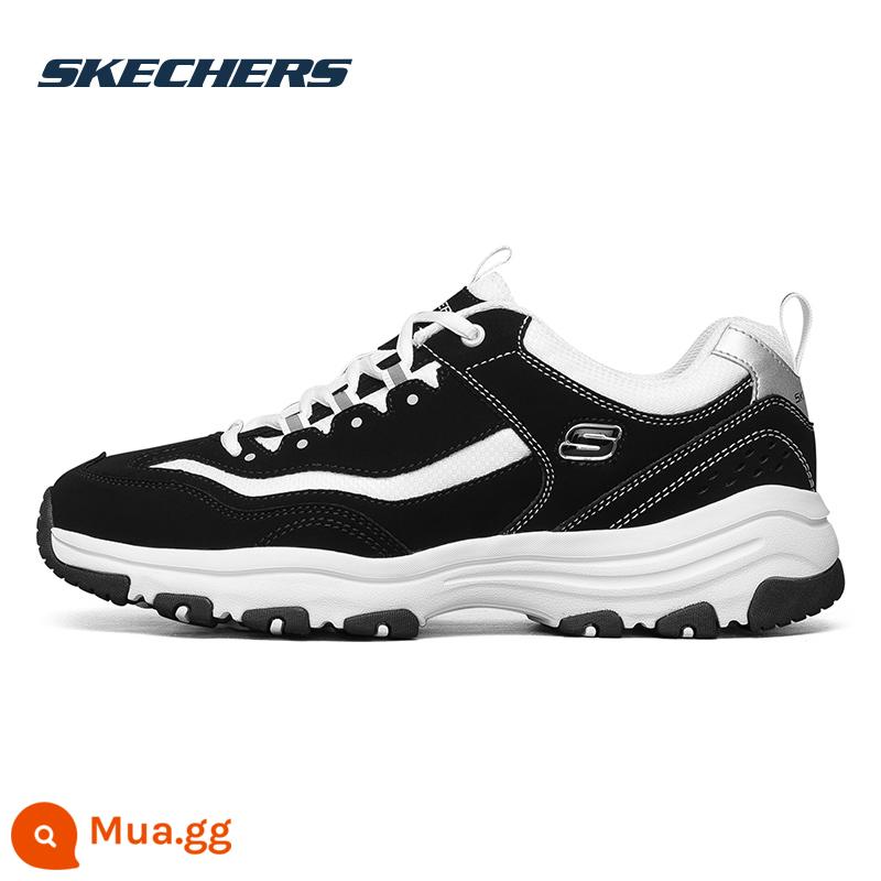 SKECHERS Nam Chính Thức Hàng Đầu Giày Thể Thao Gấu Trúc Màu Đen Và Trắng Cổ Điển Bố Giày Đế Dày Giày Chạy Bộ - [Bốn Mùa] Đen/Trắng