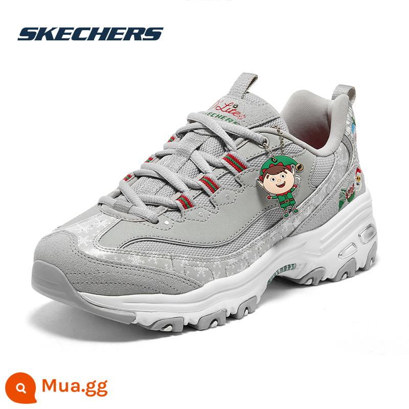 Giày SKECHERS Mùa Thu Đông Nữ Plus Nhung Giày Thể Thao Bánh Tuyết Giáng Sinh Giày Bố Giày Panda Giày Nữ Cotton giày Giày Thường - Bốn Mùa~Giáng Sinh Lùn-GYMT