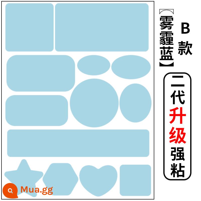 Miếng vá lỗ áo khoác, miếng vá sửa chữa tự dính, không có đường may, miếng vá lỗ trên quần áo, miếng vá vải sửa chữa không dấu vết, miếng vá vải có thể giặt được - Mẫu B màu xanh khói [nâng cấp thế hệ thứ hai với độ bám dính mạnh hơn]