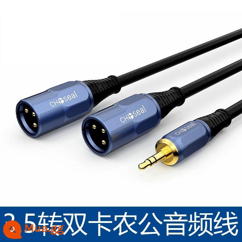 Cáp âm thanh Akihabara 3.5 đến XLR đực và cái Cáp loa cổng 3.5mm sang cổng XLR kép Bộ chuyển đổi micrô Bộ chuyển đổi micrô ba lõi nhỏ 3.5 sang xlr Bộ chuyển đổi micrô điện dung 3.5mm Cáp cân bằng Kalong - 3.5 sang XLR kép nam QS3523