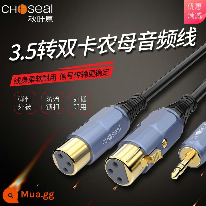 Cáp âm thanh Akihabara 3.5 đến XLR đực và cái Cáp loa cổng 3.5mm sang cổng XLR kép Bộ chuyển đổi micrô Bộ chuyển đổi micrô ba lõi nhỏ 3.5 sang xlr Bộ chuyển đổi micrô điện dung 3.5mm Cáp cân bằng Kalong - 3.5-Đôi XLR cái QS3524