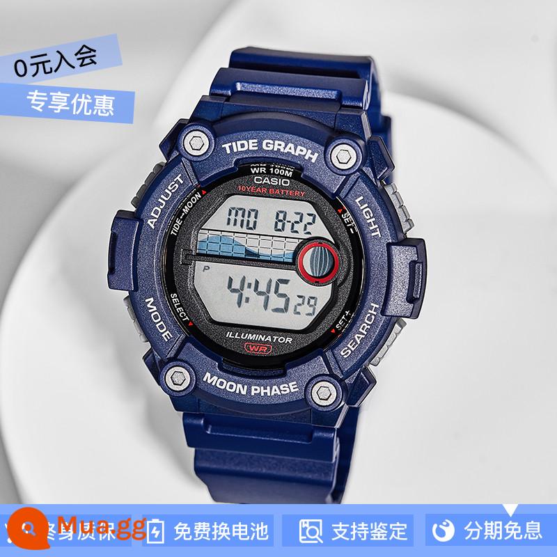 [Pin 10 năm] Đồng hồ CASIO nam năng lượng 10 năm cổ điển mặt vuông nhỏ mặt lớn gửi trực tiếp từ nước ngoài - WS-1300H-2A