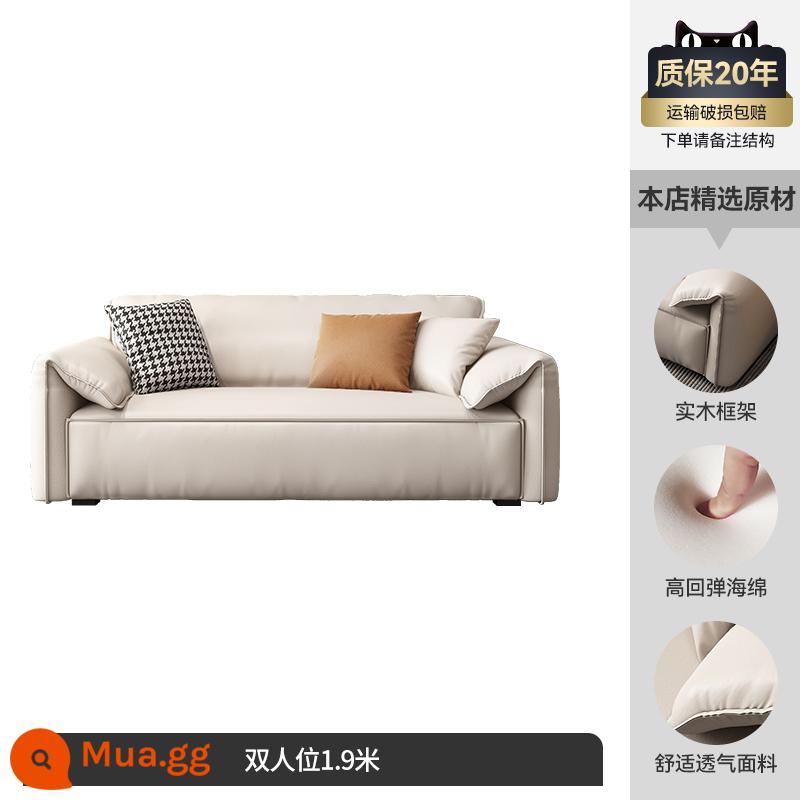 Mười Con Hổ Tai Voi Baxter Sofa Hiện Đại Đơn Giản Sofa Vải Phòng Khách Căn Hộ Nhỏ Internet Người Nổi Tiếng Đậu Phụ Khối - Ghế đôi 1,9 mét