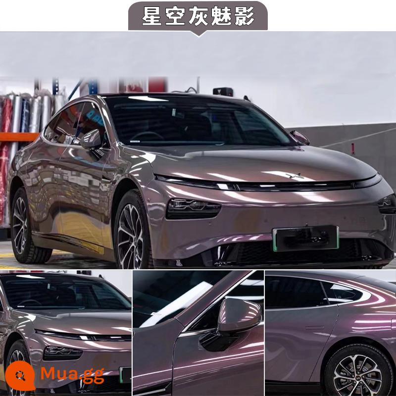 Tesla model3Y Gốm Đen Chiến Binh Đổi Màu Phim Toàn Xe Kim Loại Lỏng Bạc Porsche Sơn Iceberry Bột - PET Starry Sky Grey Phantom [Xây dựng trọn gói xe]