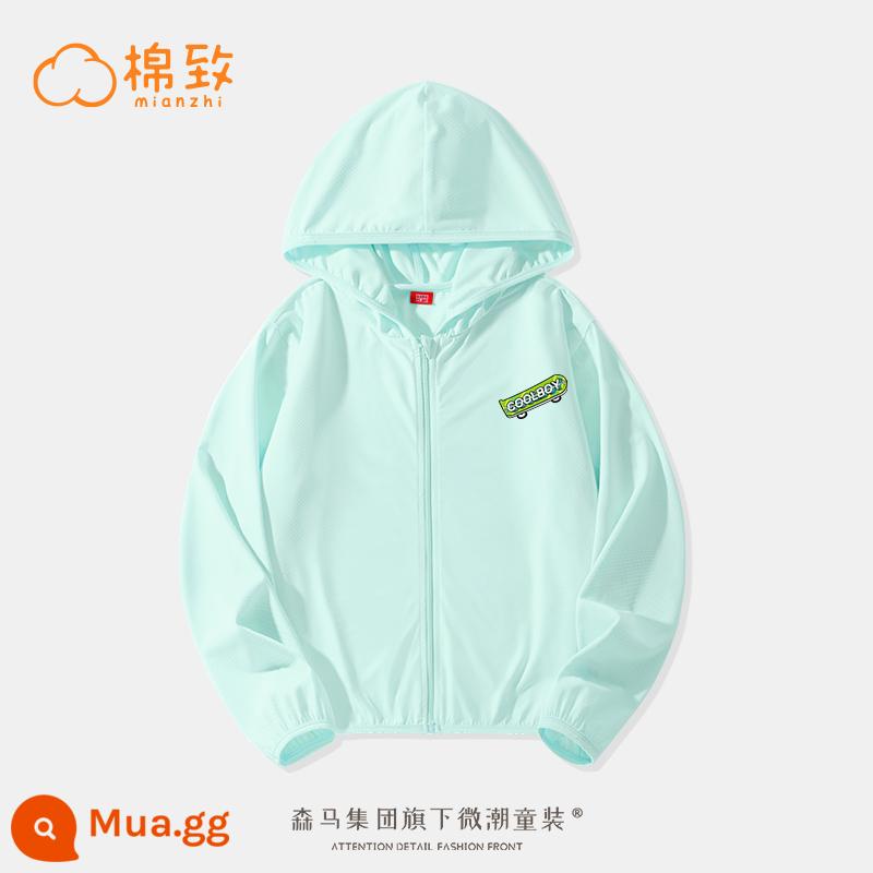 Semir Nhóm Cotton Quần Áo Chống Nắng Trẻ Em Quần Áo Chống Nắng Bé Trai 2023 Mùa Hè Mới Băng Mỏng Áo Khoác Lớn Bé Trai - English Skateboard K Fruit Green [Áo khoác cơ bản có hàng triệu lỗ thoáng khí, mát lạnh bằng lụa]