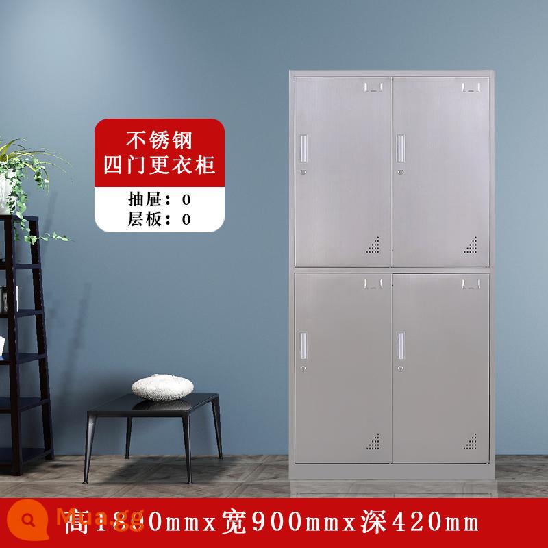 Zhenyuan thép không gỉ tủ thuốc tây phòng khám nha khoa tủ thuốc vô trùng tủ thiết bị y tế tủ hồ sơ y tế tủ lưu trữ - bốn cửa