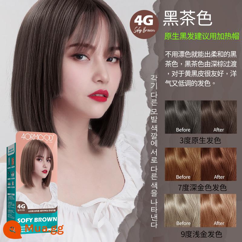 Thuốc nhuộm tóc live Schwarzkopf Đức bền màu thuốc nhuộm tóc tại nhà 090 xanh đen bà xám 035 cam bẩn - 4G màu nâu sẫm (Hàn Quốc 4ORMOOD)