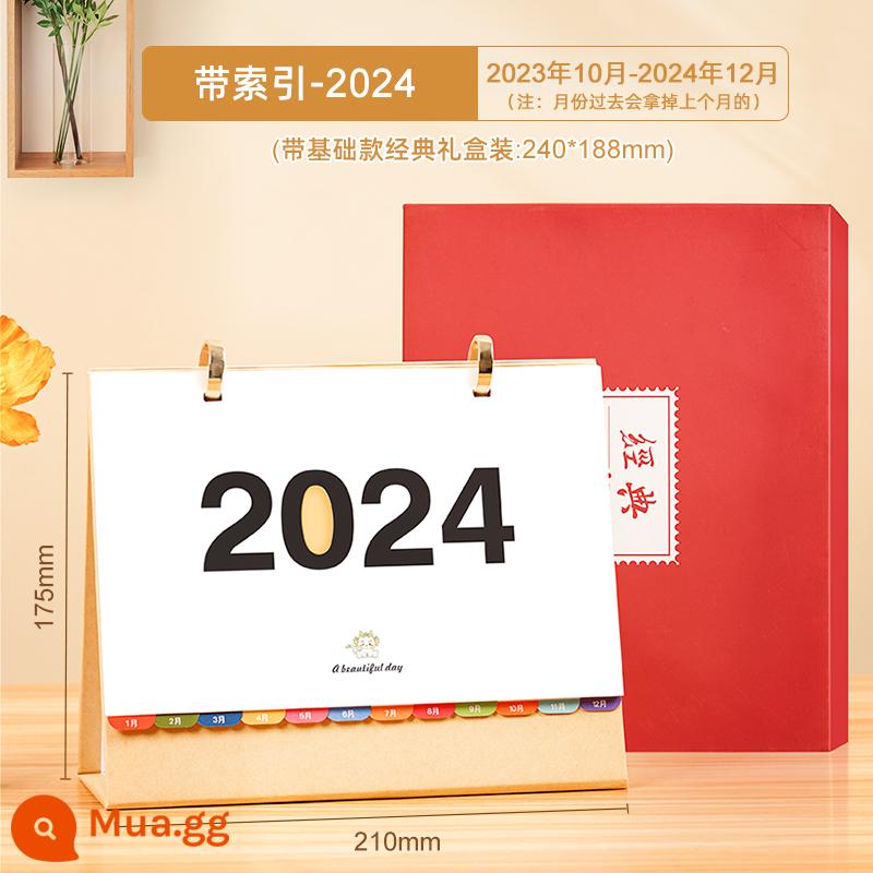 2023 lịch để bàn khung da đỏ lịch hộp quà tặng máy tính để bàn đơn giản kế hoạch trang trí sáng tạo thẻ đục lỗ này lịch nhỏ hàng tháng quà tặng văn phòng kinh doanh ghi chú ghi nhớ kỳ thi tuyển sinh sau đại học in hai mặt LOGO tùy chỉnh - 2024/mục lục da bò/hộp quà tặng