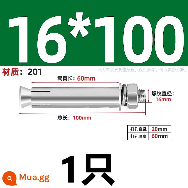 304/201/316 Thép Không Gỉ Mở Rộng Vít Bu Lông Mở Rộng Kéo Nổ Mở Rộng Ống Đinh Ngoài Ống M6M8M10-M20 - 201-M16*100(1 cái)