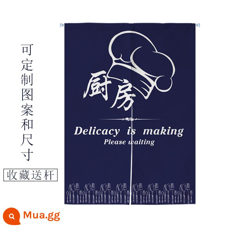 Rèm cửa vải tùy chỉnh nhà bếp phòng thay đồ rèm khách sạn thương mại nửa rèm phòng ăn trở lại cửa sổ phân vùng nhà bếp phong cách Nhật Bản - Mẫu A-05