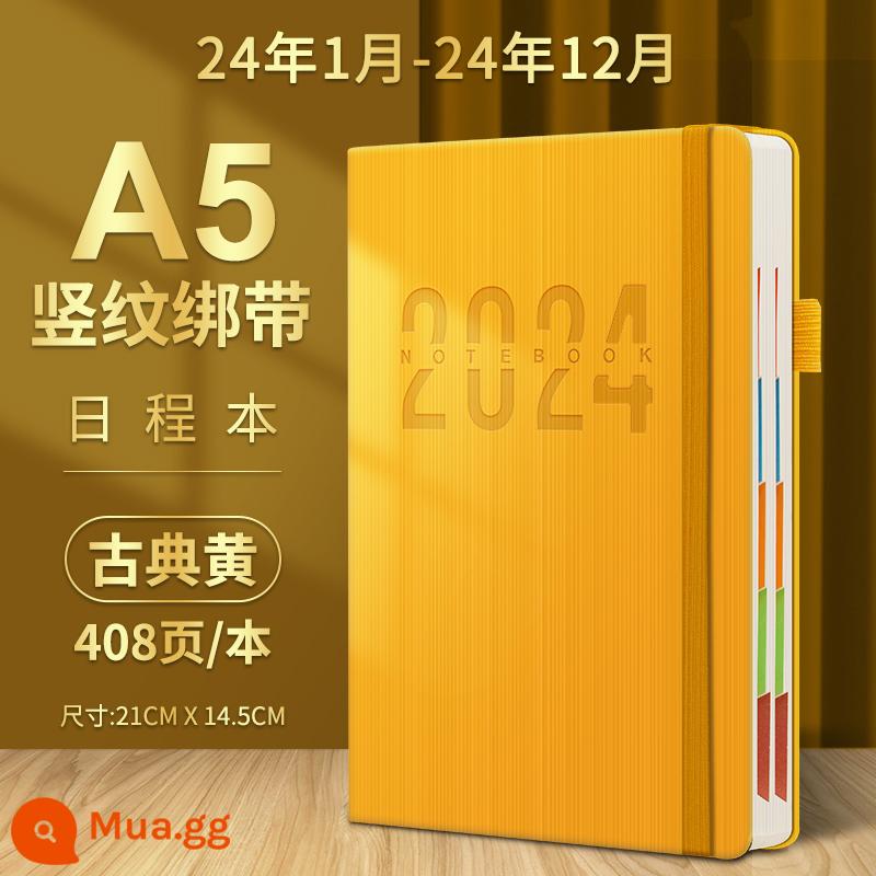 2023 sổ lịch trình thẻ nhật ký quản lý thời gian 365 ngày hàng ngày lên kế hoạch bảng này một ngày một trang lịch sổ tay phụ sổ tay tài khoản sổ tay hiệu quả sổ tay nhật ký công việc tùy chỉnh notepad - (Chương trình nghị sự) Dây đeo Classic Yellow 408 trang