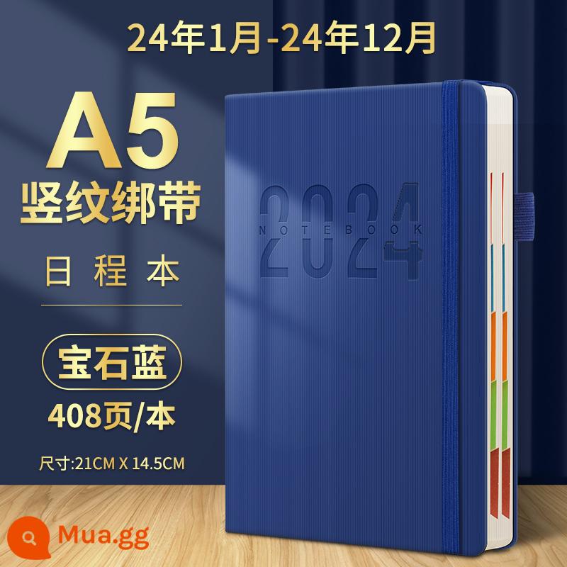 2023 sổ lịch trình thẻ nhật ký quản lý thời gian 365 ngày hàng ngày lên kế hoạch bảng này một ngày một trang lịch sổ tay phụ sổ tay tài khoản sổ tay hiệu quả sổ tay nhật ký công việc tùy chỉnh notepad - (Chương trình nghị sự) Dây đeo Sapphire Blue 408 trang