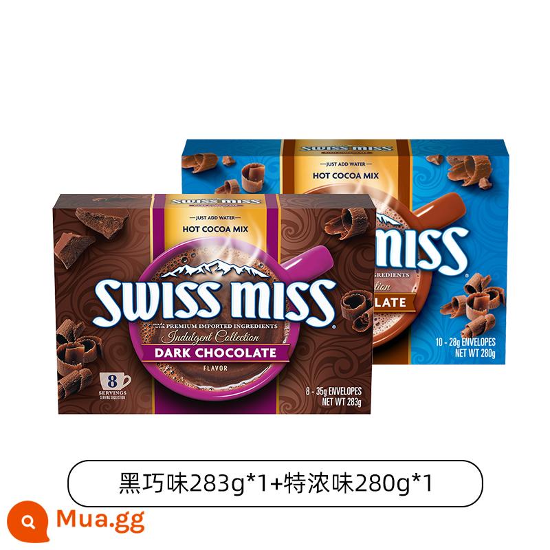 swissmiss Swiss Miss Meiyike sô cô la nóng bột ca cao sữa pha đồ ​​uống bữa sáng hoài cổ - Hương vị cực mạnh + hương sô cô la đen (có thể pha 18 cốc)