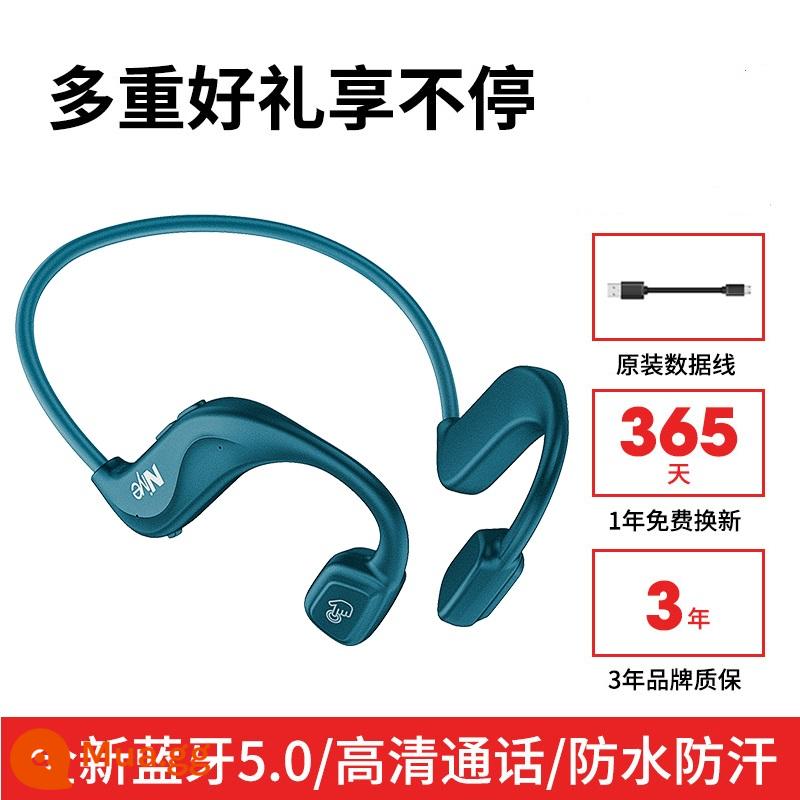 Tai nghe Bluetooth dẫn truyền xương không dây thể thao không nhét tai không đau và chạy loại móc tai đặc biệt thời lượng pin chờ siêu dài - Phiên bản nâng cấp - Retro Green [Thời lượng pin 8 giờ ◆Không thể rung chuyển bởi những người đam mê thể thao ◆Cuộc gọi HD ◆Chống thấm nước và chống mồ hôi]