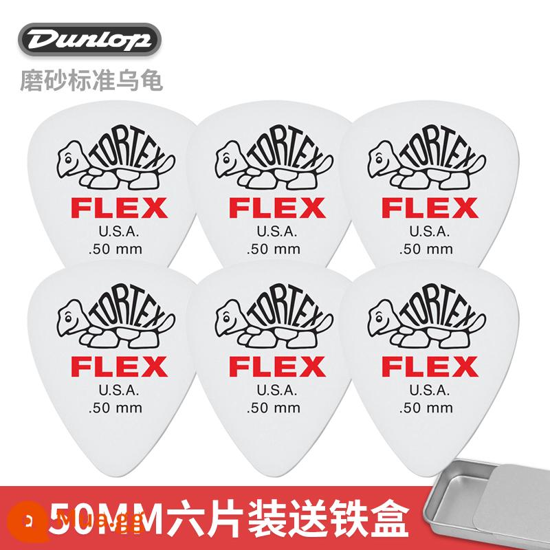 Dunlop Đàn Guitar Điện Dunlop Miếng gảy Speed Play Chà Chống trượt Miếng gảy Gỗ dân gian Guitar Rùa Quét Dây Lò Xo - [Gói sáu chiếc] Rùa nhỏ tiêu chuẩn 0,50mm + đi kèm hộp sắt