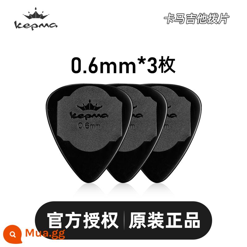 Kama đàn guitar chọn ban đầu dân gian đàn guitar acoustic chọn 0.6mm gảy ngón tay chọn nylon chống trượt mờ Mờ CHỌN - Cuốc Kama gốc 3 miếng + hộp gắp