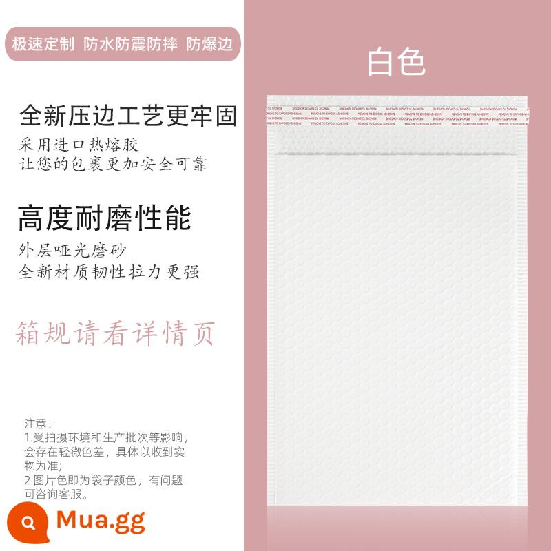 Túi phong bì bong bóng màu Túi xốp màng đồng đùn PE cấp tốc túi bong bóng chống sốc dày túi đóng gói bong bóng quần áo - Trắng