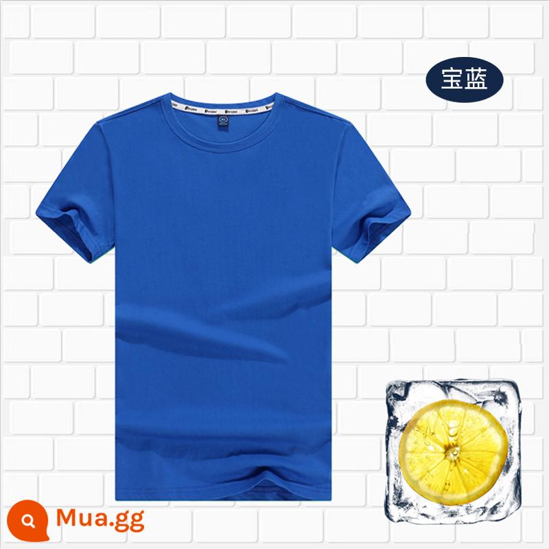 Áo thun cotton tùy chỉnh logo cổ tròn quần áo công sở in quảng cáo văn hóa áo đảng nhóm lớp đồng phục tay ngắn thêu - 803 màu xanh ngọc bích