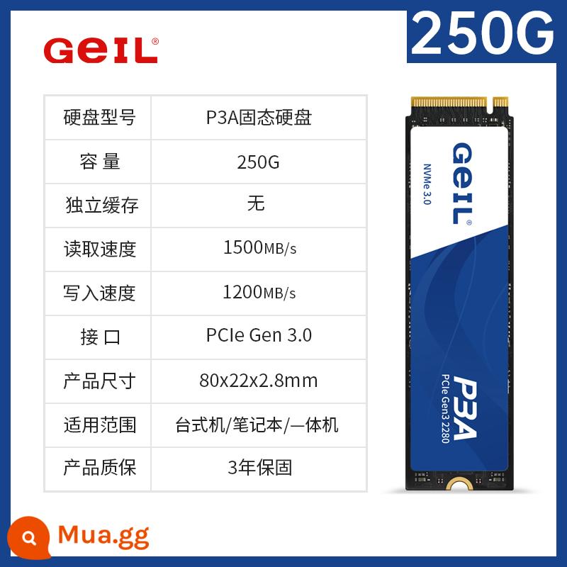 GeIL Jinbang P3L SSD 512g 1t 2t máy tính để bàn m.2 SSD máy tính xách tay NVME M2 - P3A 250G 1500 MB/giây