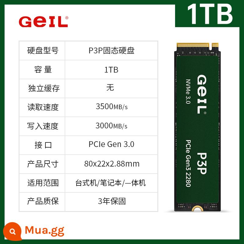 GeIL Jinbang P3L SSD 512g 1t 2t máy tính để bàn m.2 SSD máy tính xách tay NVME M2 - P3P 1T 3500 MB/giây