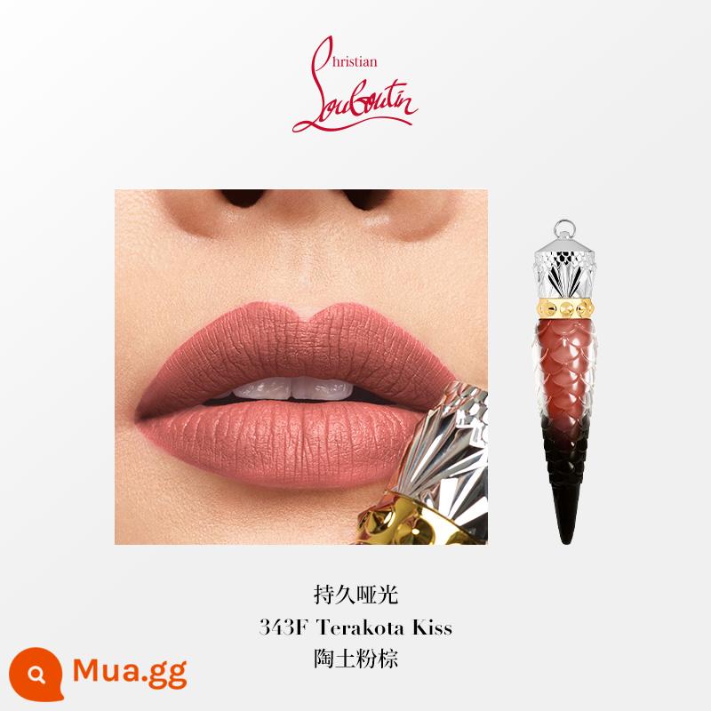 [Quà Giáng sinh] CL Road Platinum Queen's Scepter Lip Glaze cl Luo Boding Lipstick Son môi 001F Lasting Matte - [Phong cách giống Triệu Lệ Dĩnh] 343F Terakota Kiss đất sét hồng nâu