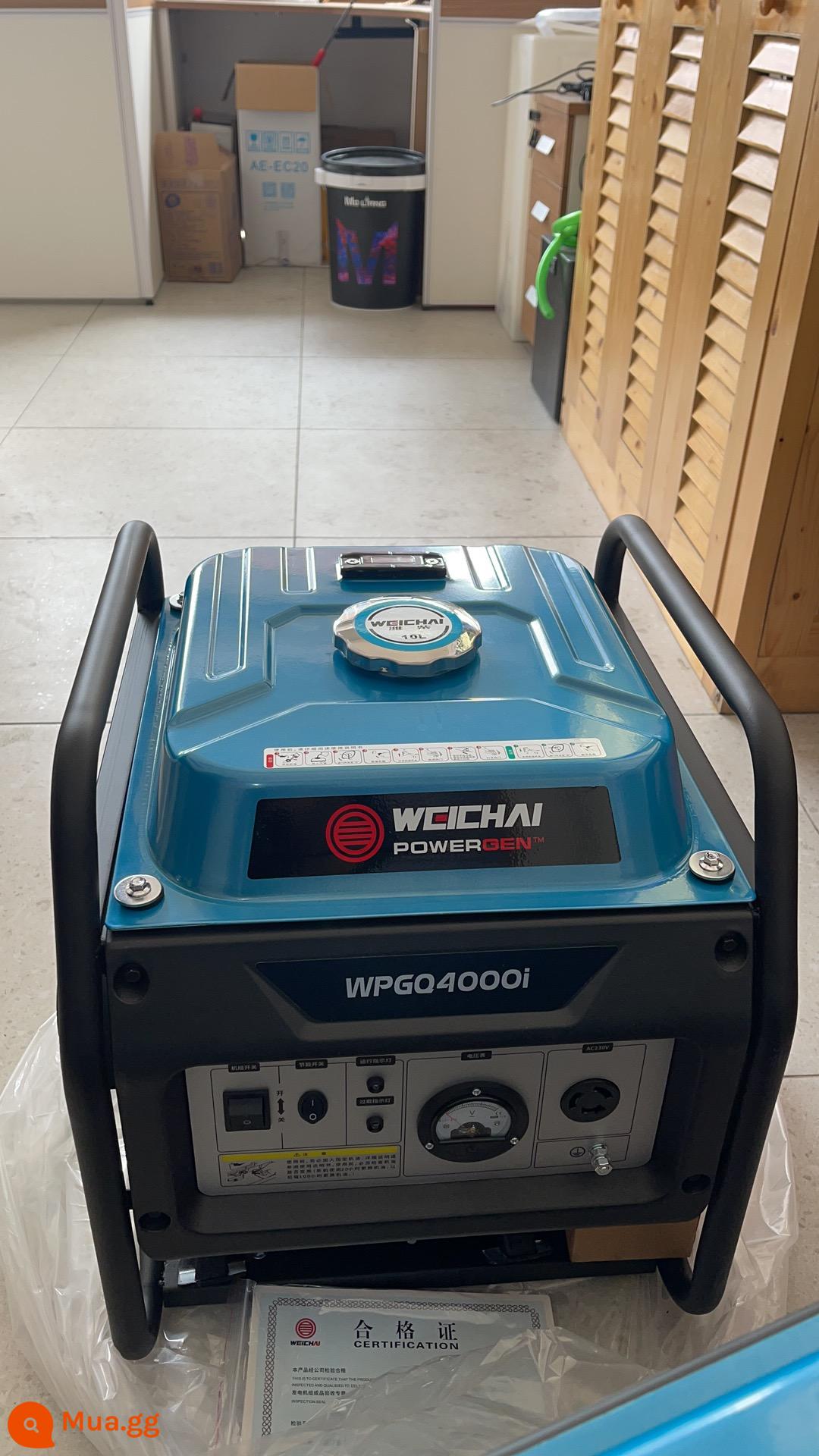 Weichai máy hoàn chỉnh máy phát điện chạy xăng hộ gia đình nhỏ 3/5/6/8/10/15KW 20 kilowatt ba pha 220v380 - 3.2KW★Một pha 220V★Hướng dẫn sử dụng (kiểu tần số thay đổi) WPGQ4000i