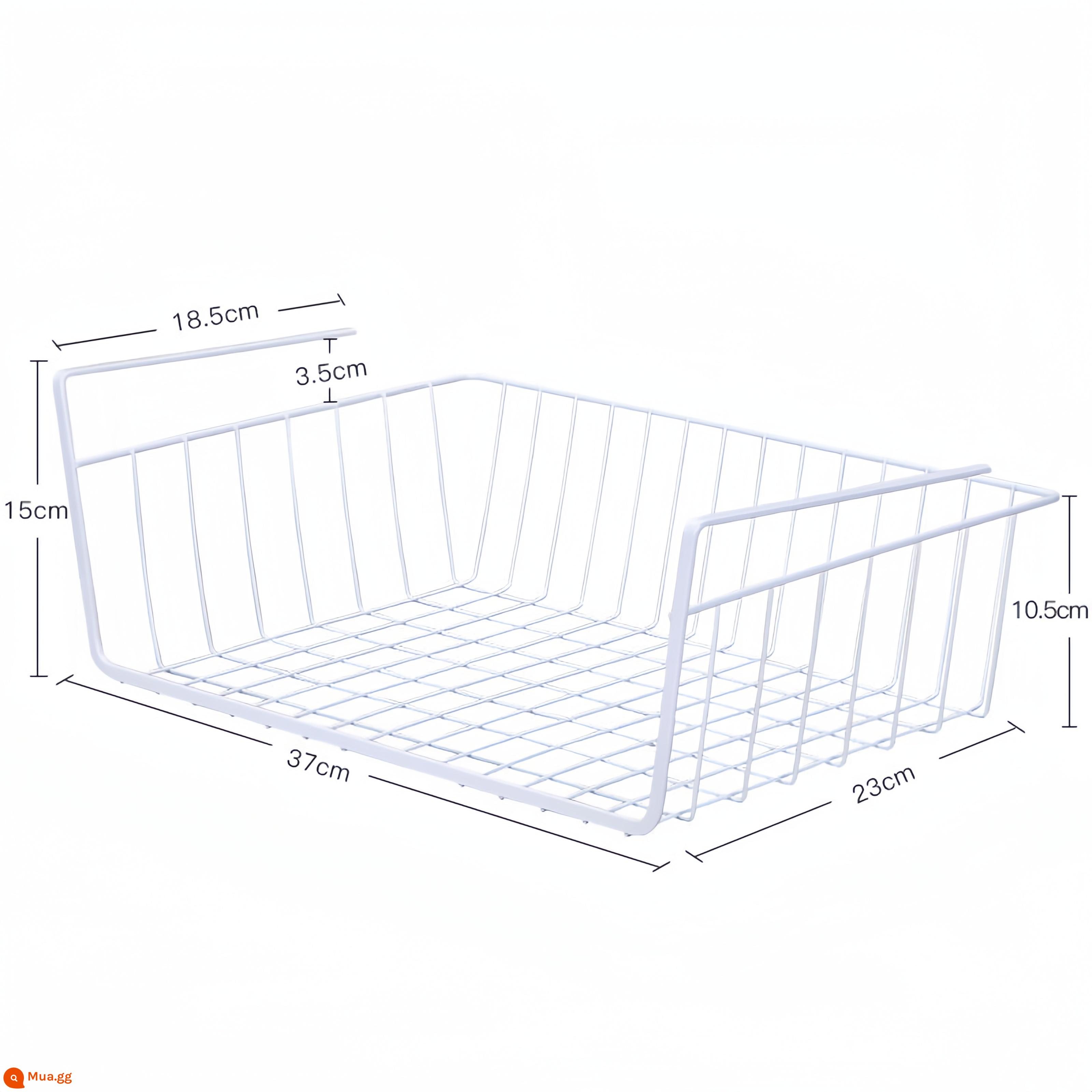 Giá Treo Đồ Nhà Bếp Tích Hợp Tủ Giá Treo Tủ Quần Áo Xả Kho Mảnh Vụn Lưu Trữ Giỏ Treo Ký Túc Xá Đại Học Phòng Ngủ Hiện Vật - Giỏ treo kim loại - trắng (không móc) cỡ lớn