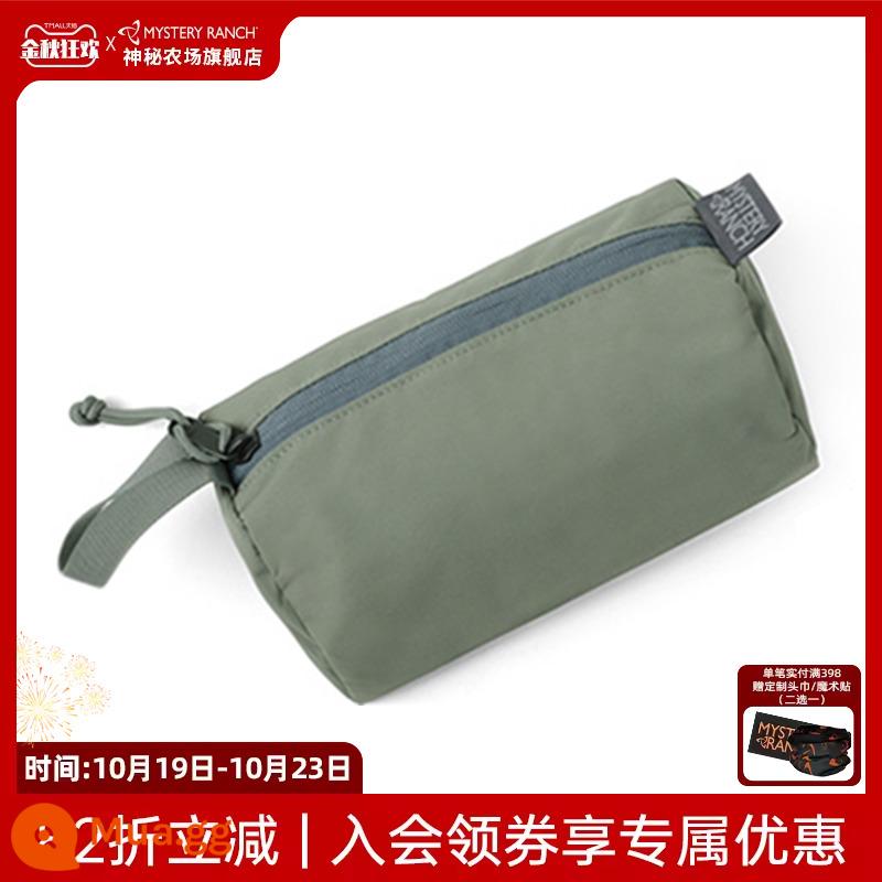 Mystery Farm Zoid Bag Mystery Ranch cắm trại ngoài trời lưu trữ túi vệ sinh lặt vặt - Màu xanh lá cây M (dây đeo màu xanh lá cây và màu cam được vận chuyển ngẫu nhiên) (17cm*29cm*8cm)