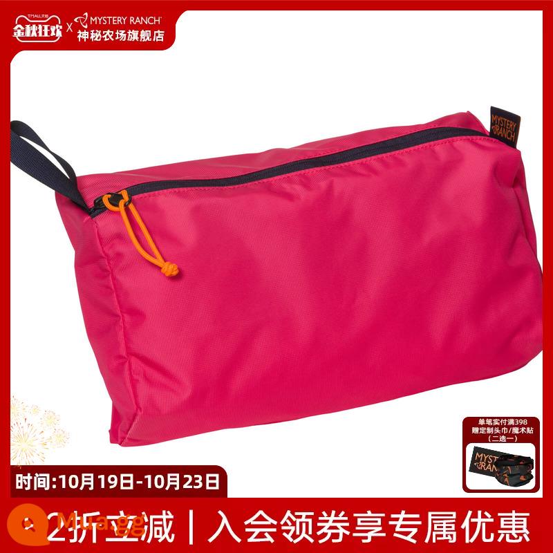 Mystery Farm Zoid Bag Mystery Ranch cắm trại ngoài trời lưu trữ túi vệ sinh lặt vặt - Hồng L (22cm*35cm*10cm)