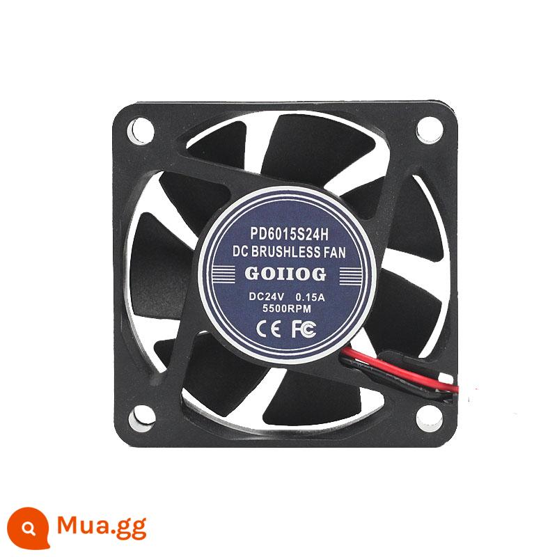 6015 6CM/cm 24v DC quạt làm mát biến tần hộp điện tủ công nghiệp quạt hướng trục khối lượng không khí lớn - 5500 vòng/phút (mang dầu)