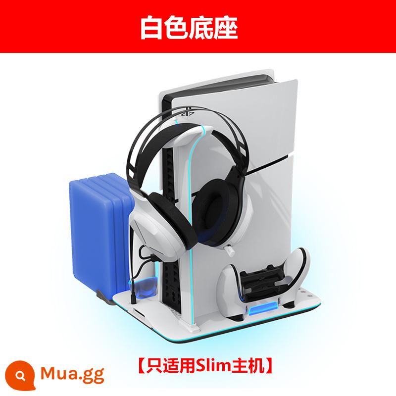 Đế làm mát mỏng ps5 chính hãng HONCAM có quạt chủ Giá đỡ tay cầm ps5 Đế sạc tản nhiệt Chân đế ps5slim phụ kiện sạc phù hợp cho phiên bản đầu CD phiên bản kỹ thuật số - Đế trắng mỏng